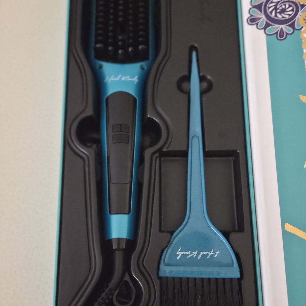 Fast Hair Straightener Brush - Blue
